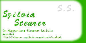 szilvia steurer business card